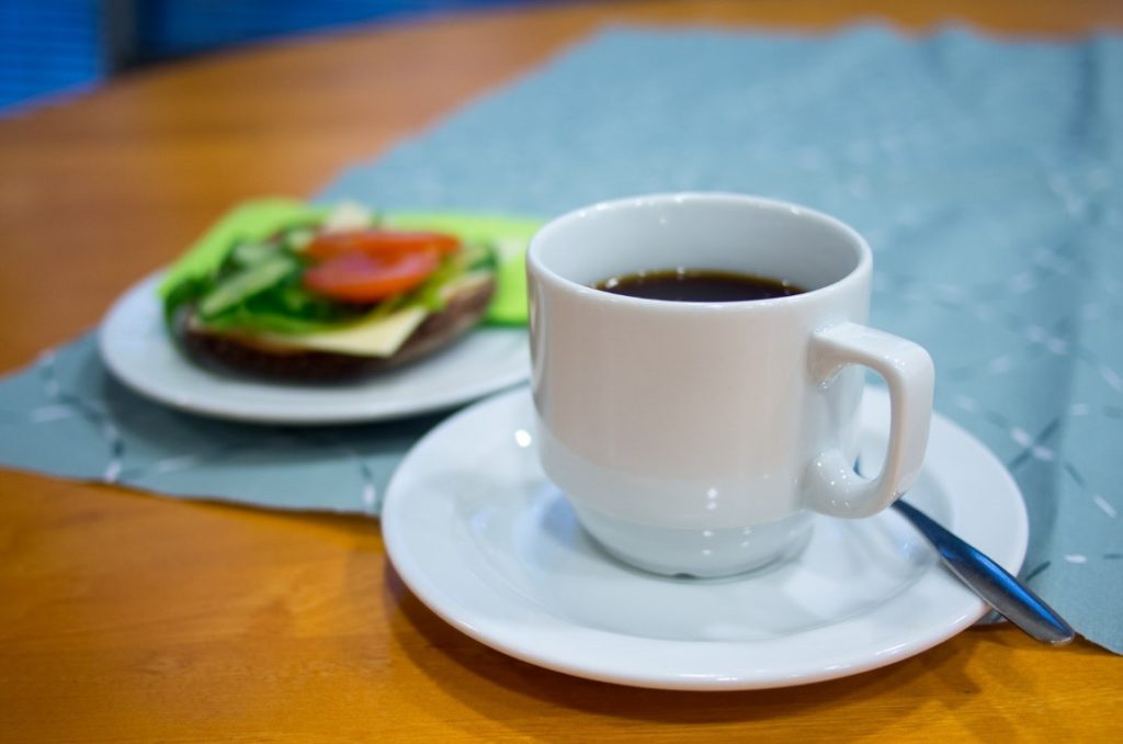 Aamuinen kahvihetki.